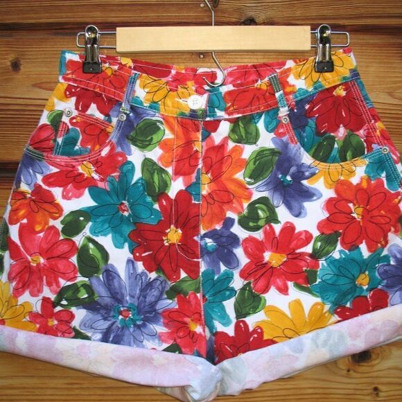 Vtg 90's High Rise Multi Shorts - Picture 3 of 7